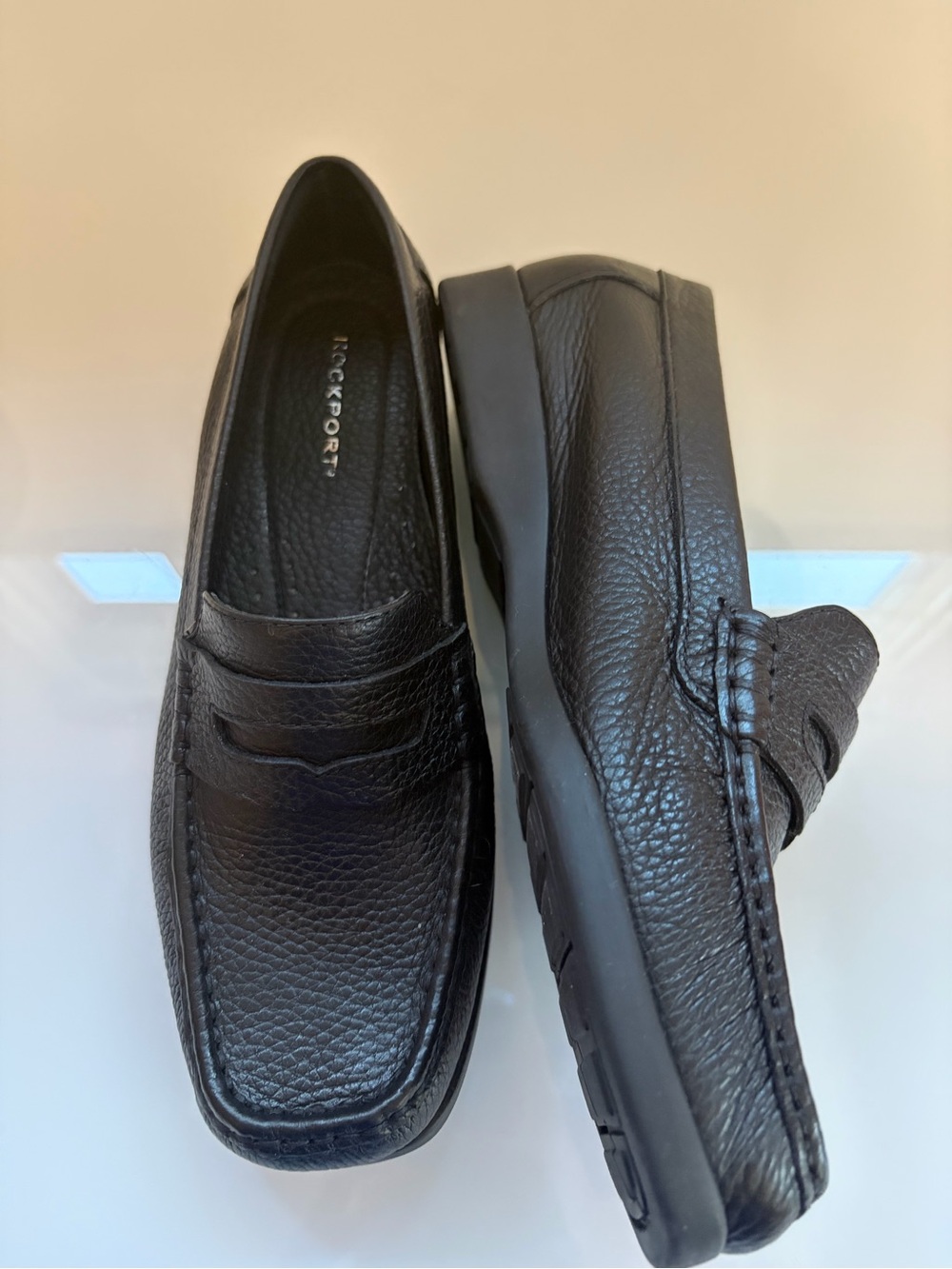 Rockport Black Leather Women's Penny Loafers